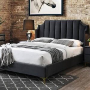 "Premium Bedside Comfort: Bed & Matching Side Tables"